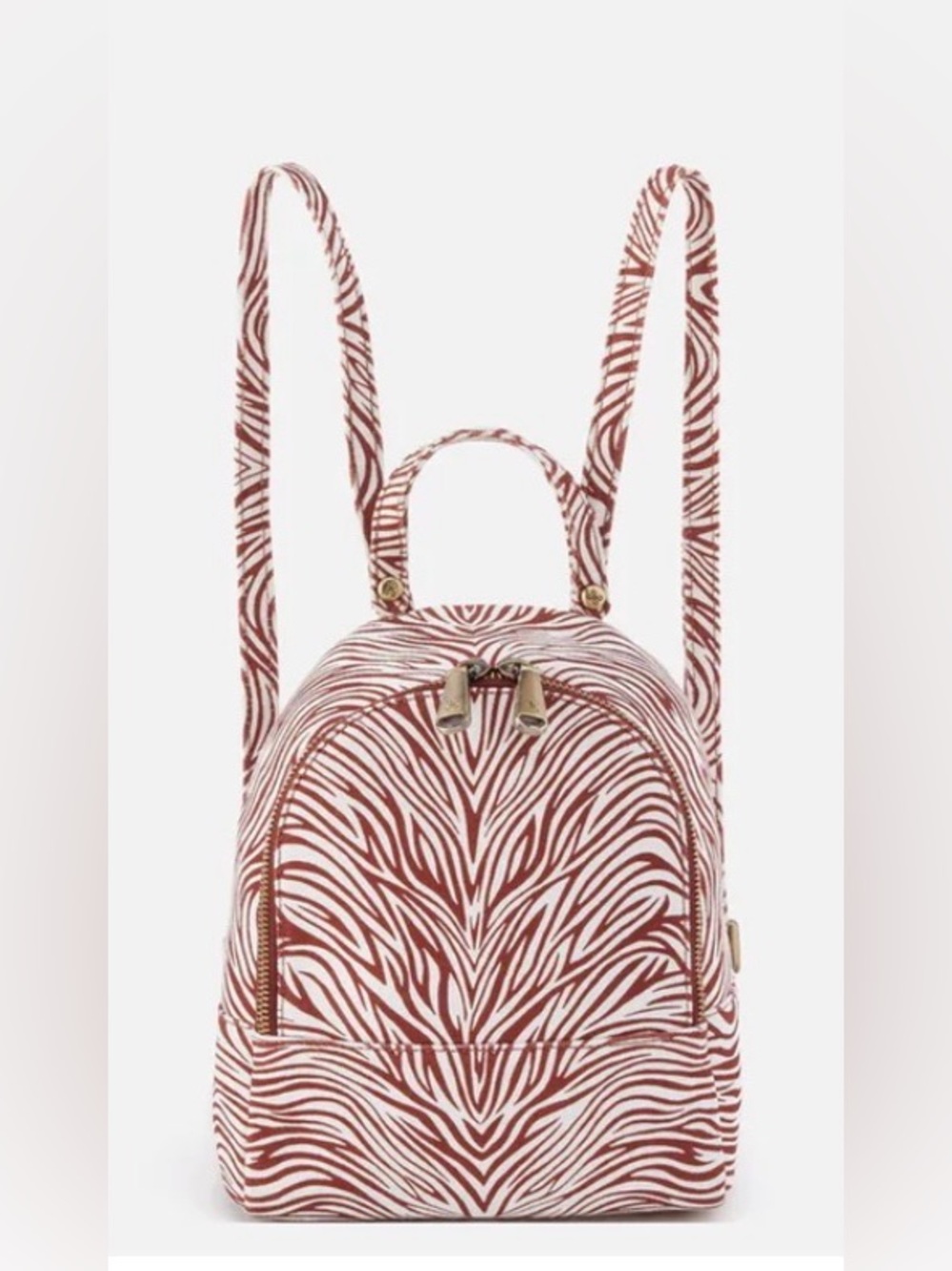 HOBO Juno Mini Backpack Brown White Zebra Print NWT
